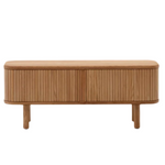 MAILEN TV komoda s 2 vrata od jasenovog furnira s prirodnom završnom obradom 120 x 50 cm