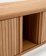 MAILEN TV komoda s 2 vrata od jasenovog furnira s prirodnom završnom obradom 120 x 50 cm