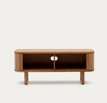 MAILEN TV komoda s 2 vrata od jasenovog furnira s prirodnom završnom obradom 120 x 50 cm