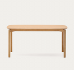 INDARA Stol od jasenovog furnira i masivnog kaučukovca s prirodnom završnom obradom 160 x 90 cm