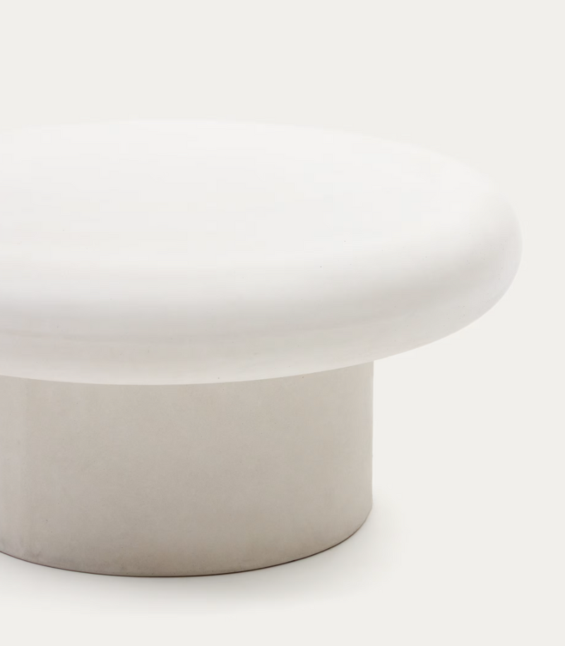 ADDAIA Okrugli stolić za kavu od bijelog cementa Ø66 cm