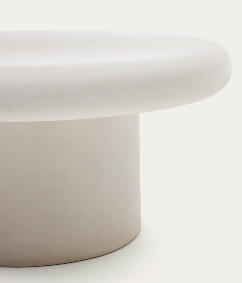 ADDAIA Okrugli stolić za kavu od bijelog cementa Ø90 cm