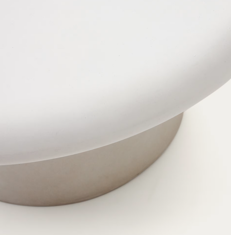 ADDAIA Okrugli stolić za kavu od bijelog cementa Ø90 cm