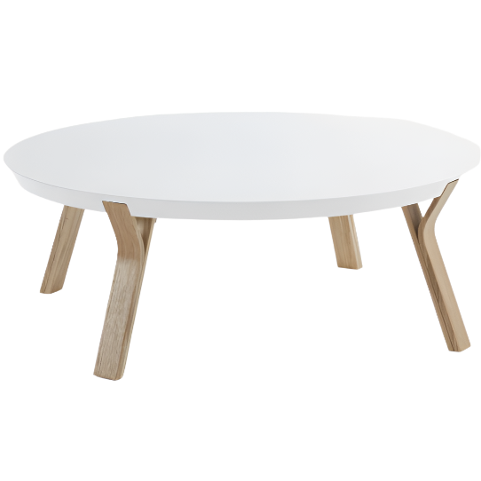 DILOS White and ash Dilos coffee table Ø 90 cm