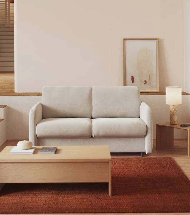 NUALA Pearl-coloured sofa bed