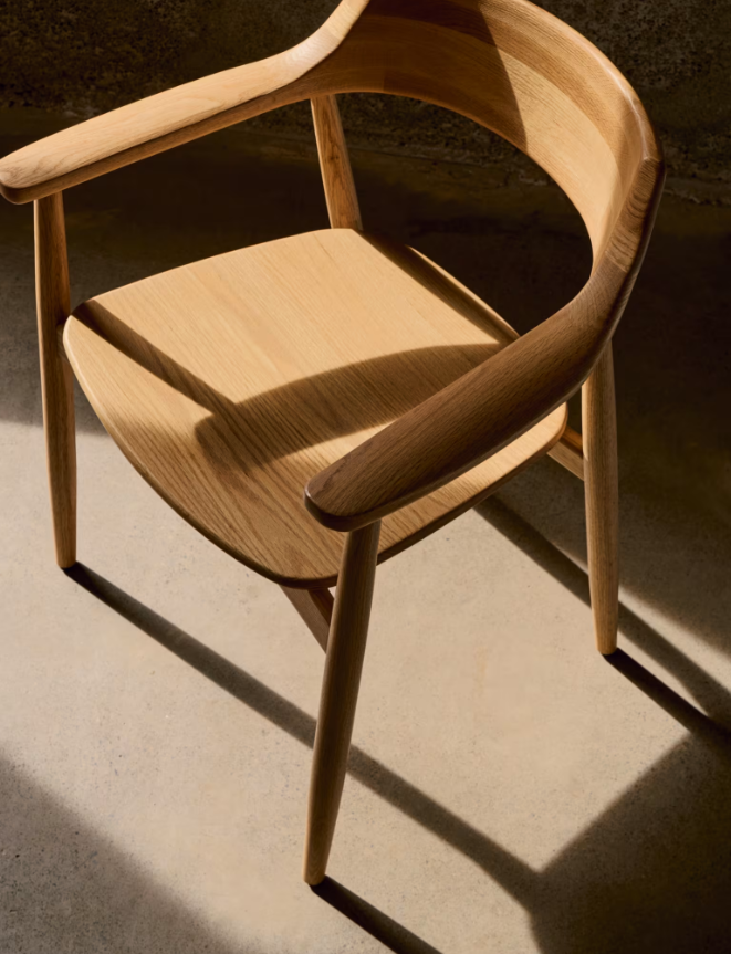 FONDES Chair in solid oak wood with natural finish FSC Mix Credit