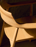 FONDES Chair in solid oak wood with natural finish FSC Mix Credit