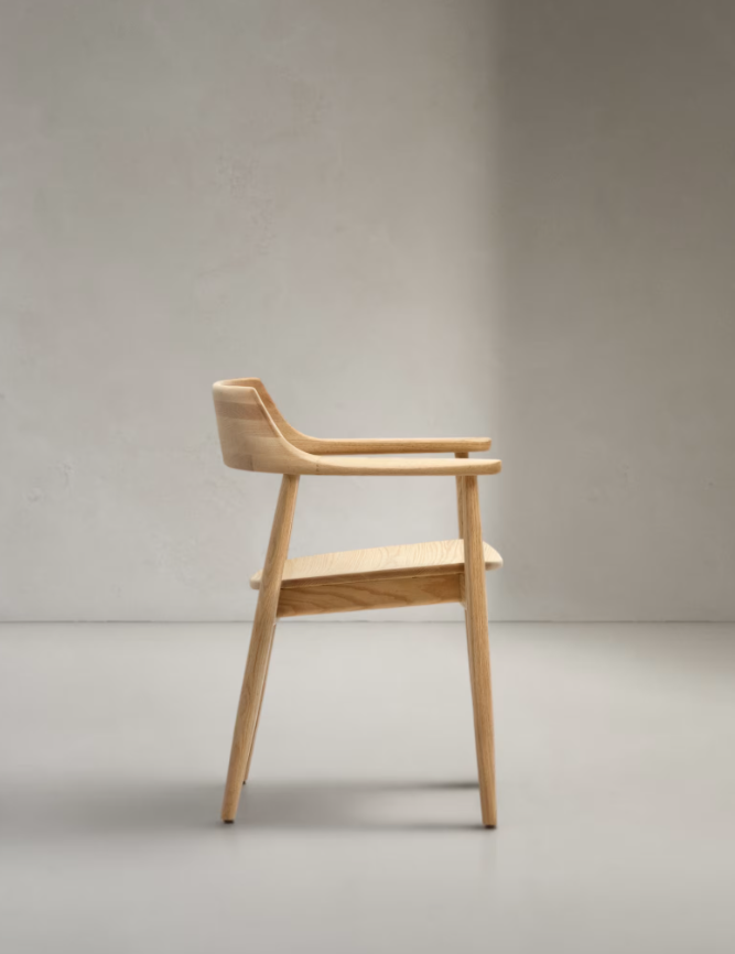 FONDES Chair in solid oak wood with natural finish FSC Mix Credit