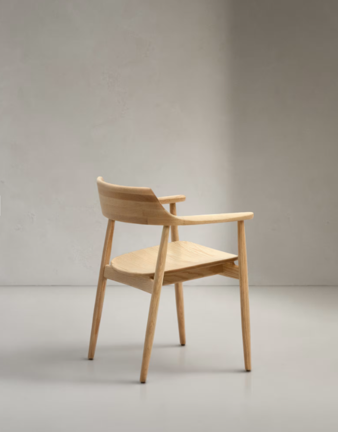 FONDES Chair in solid oak wood with natural finish FSC Mix Credit