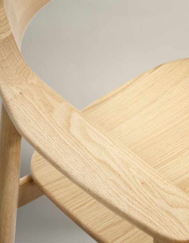 FONDES Chair in solid oak wood with natural finish FSC Mix Credit