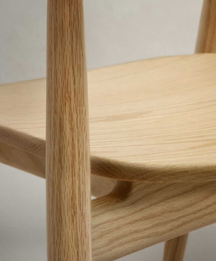 FONDES Chair in solid oak wood with natural finish FSC Mix Credit