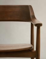 FONDES Chair in solid oak wood with walnut finish FSC Mix Credit