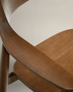 FONDES Chair in solid oak wood with walnut finish FSC Mix Credit