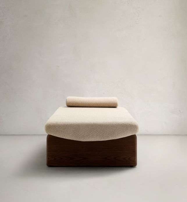 TOPAZ Divan u bež šenil boji s masivnim jasenovim drvom u boji oraha, 200 cm FSC 100%