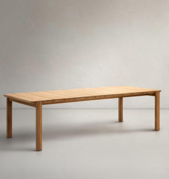 ICARO Stol izrađen od masivnog tikovine, 220 x 102 cm, FSC 100%