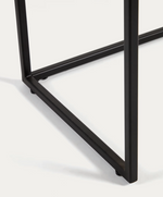 YOANA Konzolni stolić s furnirom od hrastovog drva i crno obojenom metalnom konstrukcijom, 120 x 80 cm