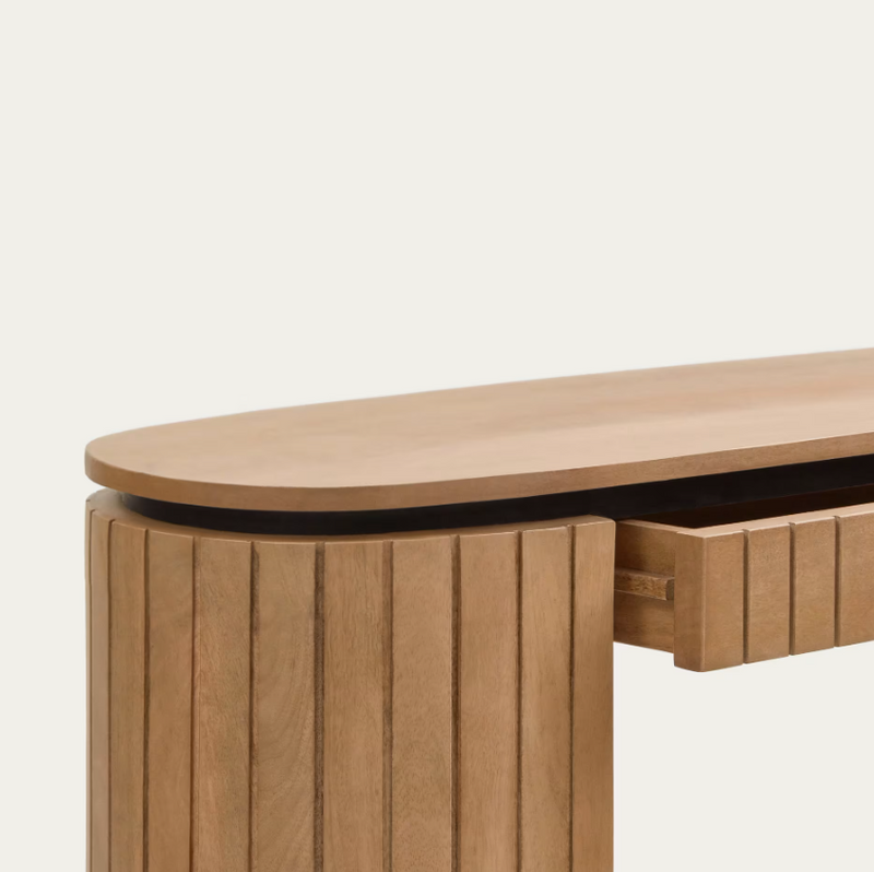 LICIA Konzolni stolić s 1 ladicom, masivno drvo manga, 120 x 90 cm