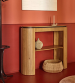 LICIA Konzolni stolić s 1 ladicom, masivno drvo manga, 120 x 90 cm