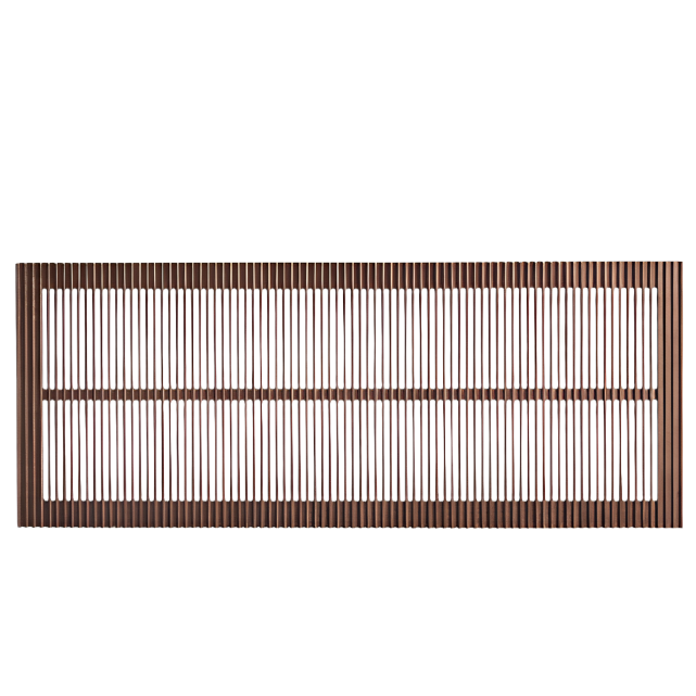 BEYLA Solid ash wood headboard with walnut finish for 160cm bed FSC 100%