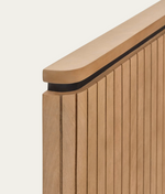 LICIA Uzglavlje od masivnog drva manga i metala s crnom završnom obradom, za krevete od 180 cm