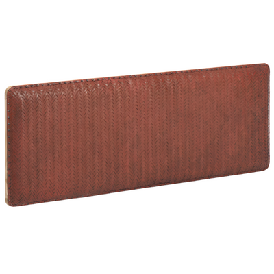 NATESA Solid teak wood and leather headboard, for 160 cm beds