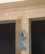 NATESA Uzglavlje od punog tikovine i kože, za krevete širine 160 cm