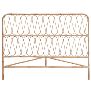 CATERINA Rattan headboard with a natural headboard, for 150 cm beds