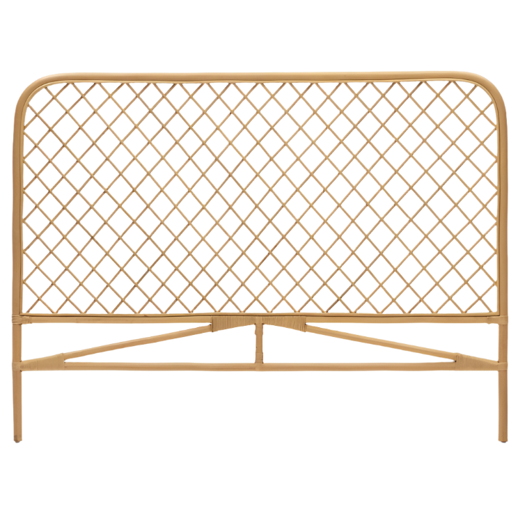CITLALLI Rattan headboard with a natural finish, for 150 cm beds