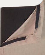 TANIT Headboard with beige linen removable cover, for 200 cm beds