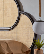 LALITA Uzglavlje od ratana s crnom završnom obradom, za krevete širine 160 cm