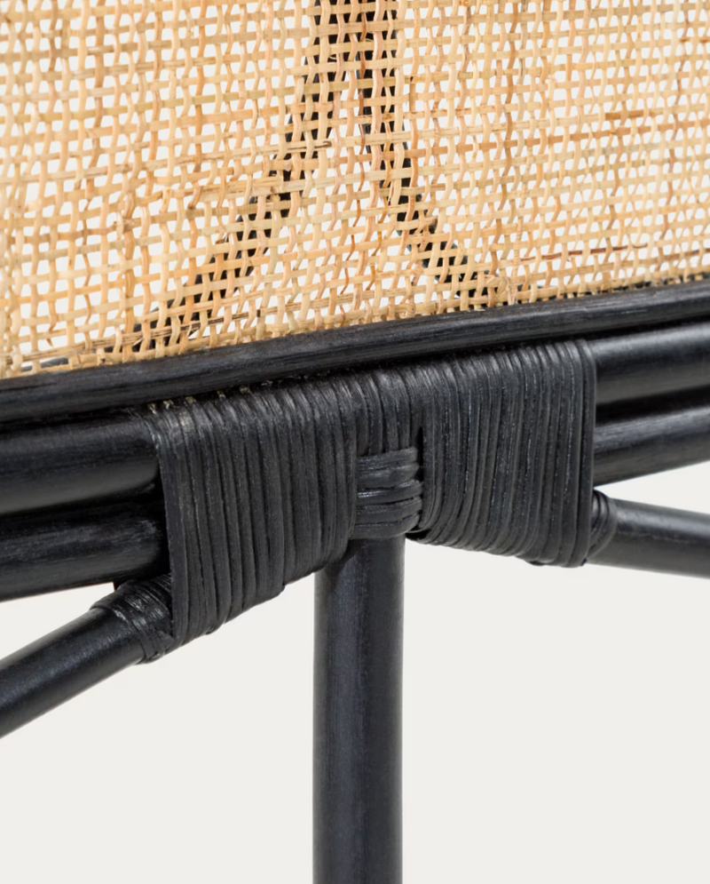 LALITA Uzglavlje od ratana s crnom završnom obradom, za krevete širine 160 cm