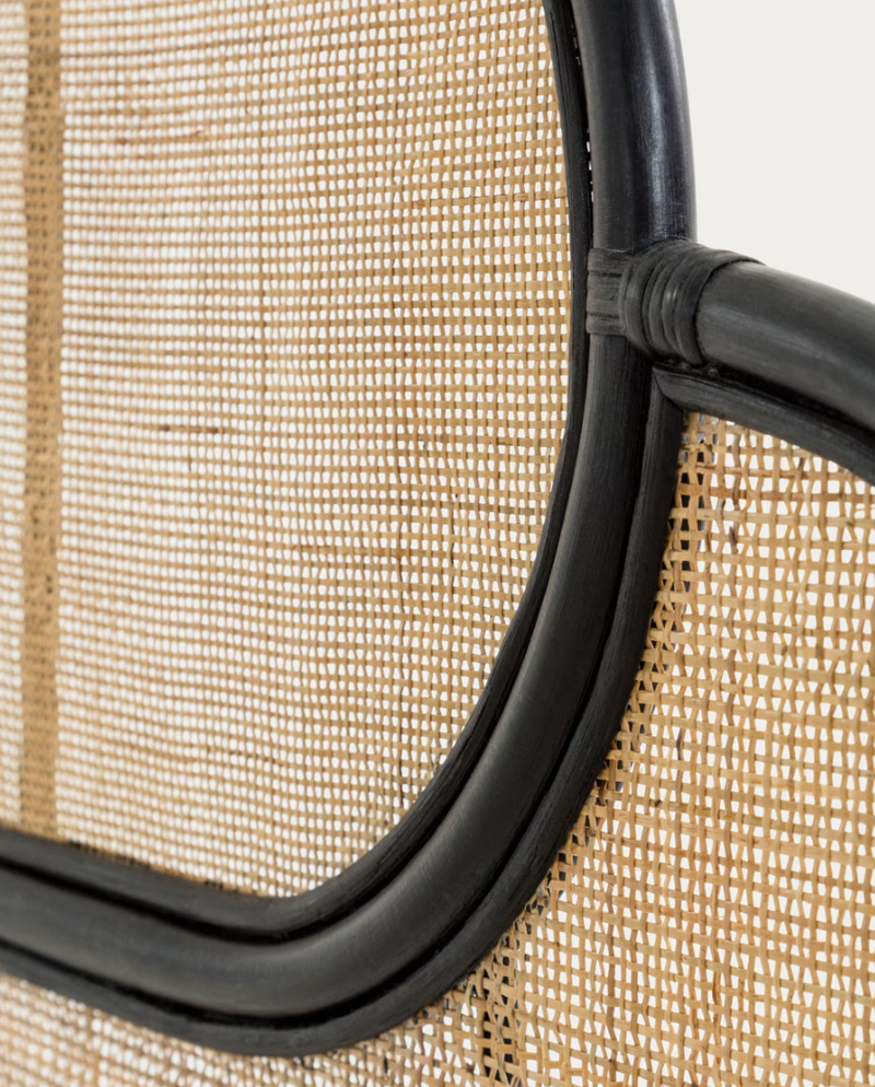 LALITA Uzglavlje od ratana s crnom završnom obradom, za krevete širine 160 cm