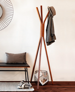 CHELSEY Vješalica za kapute od punog gumenog drva, 170 cm