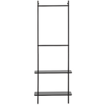 GALATIA Vješalica za odjeću od melamina i metala s crnom završnom obradom 60 x 162 cm