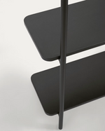 GALATIA Vješalica za odjeću od melamina i metala s crnom završnom obradom 60 x 162 cm