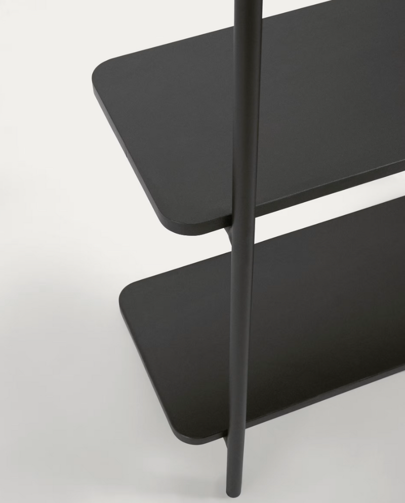 GALATIA Vješalica za odjeću od melamina i metala s crnom završnom obradom 60 x 162 cm