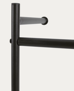 GALATIA Vješalica za odjeću od melamina i metala s crnom završnom obradom 60 x 162 cm