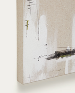 SELNIR Set od 4 bijela i bež lanena okvira 30 x 30 cm