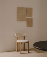 MIRTA Bež zidna dekoracija od papier-mâchéa 40 x 58 cm