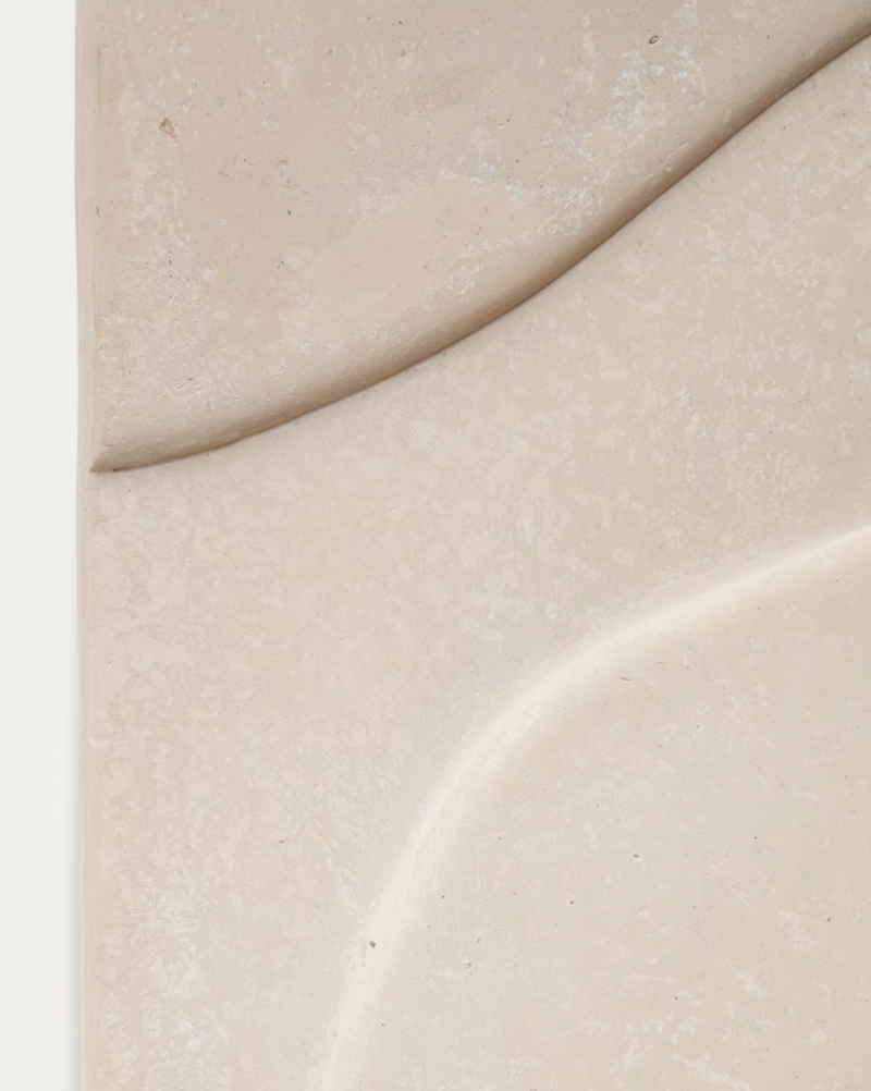 MIRTA Bež zidna dekoracija od papier-mâchéa 40 x 58 cm