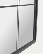 ULRICA Crno metalno zidno ogledalo 80 x 80 cm