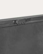 ULRICA Crno metalno zidno ogledalo 80 x 80 cm