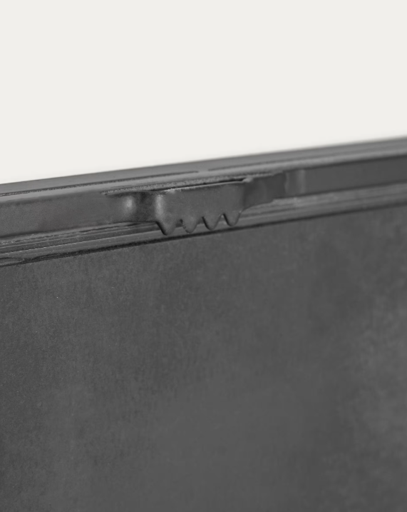 ULRICA Crno metalno zidno ogledalo 80 x 80 cm