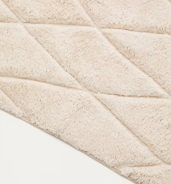 NYANA Bijela, pamučna prostirka za kupanje, 50 x 70 cm