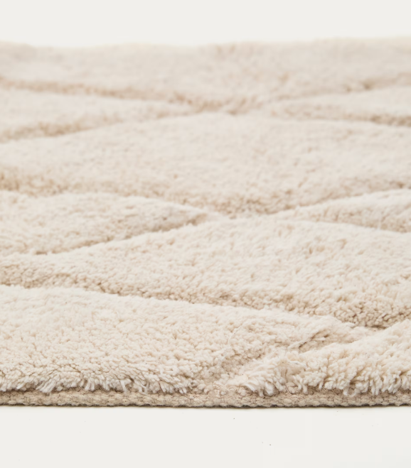 NYANA Bijela, pamučna prostirka za kupanje, 50 x 70 cm