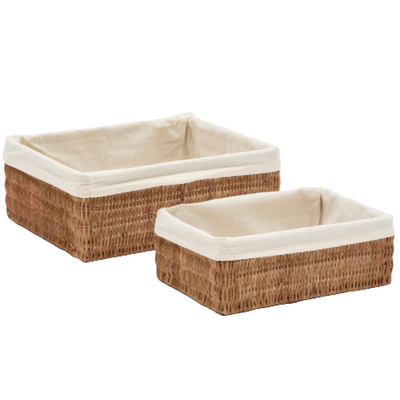 INDALI Set of 2 rattan baskets, 32 x 25 cm / 28 x 20 cm