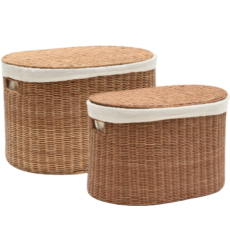 INDALI Set od 2 košare od ratana, Ø 50 cm / Ø 55 cm