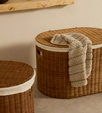 INDALI Set of 2 rattan baskets, Ø 50 cm / Ø 55 cm