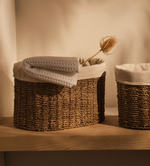 TOSSA Set of 2 medium natural fiber baskets