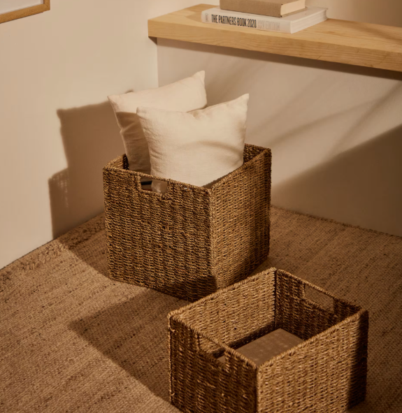 TOSSA Natural fiber folding box, 32 x 33 cm